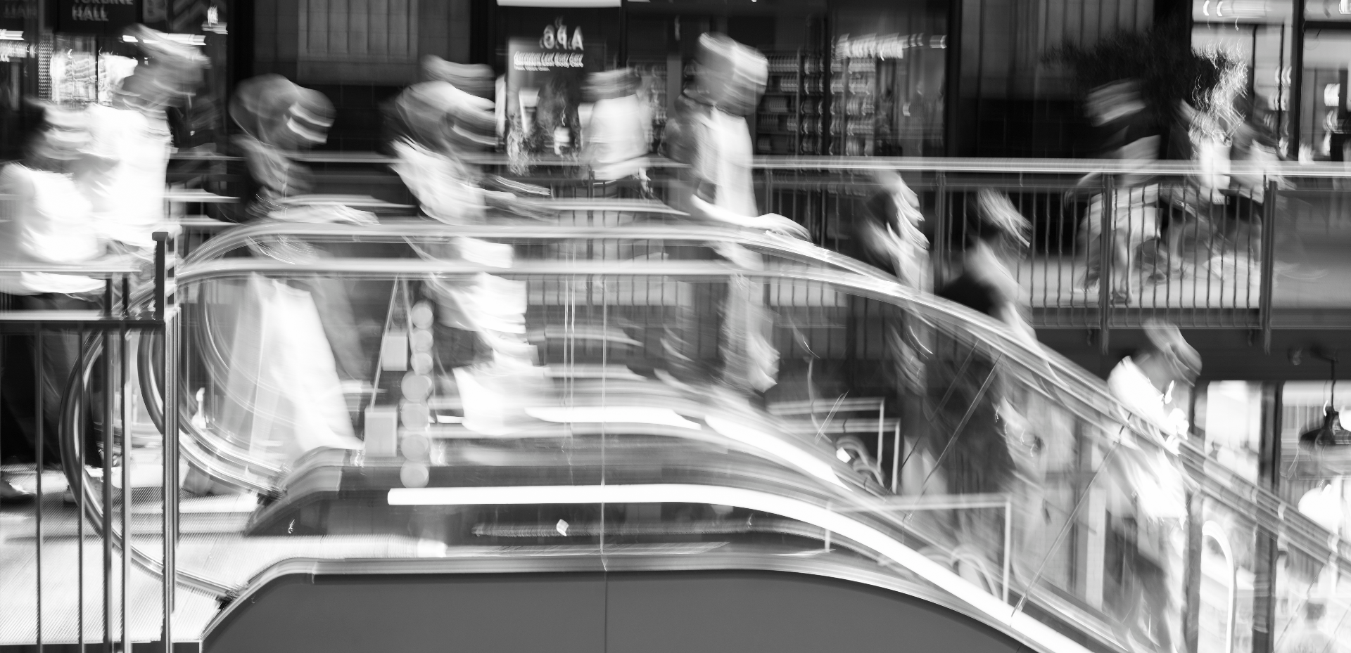 People and Cultures writing — motion-blurred city scene